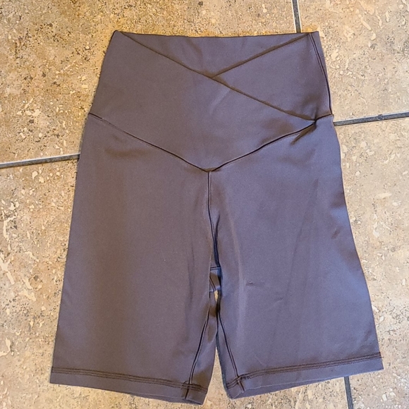 aerie Pants - Aerie brown crossover front bike shorts